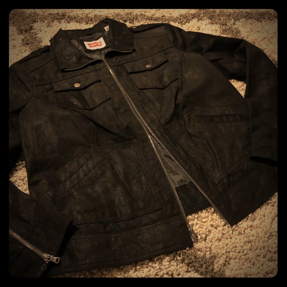 Black Suede Levi’s moto jacket